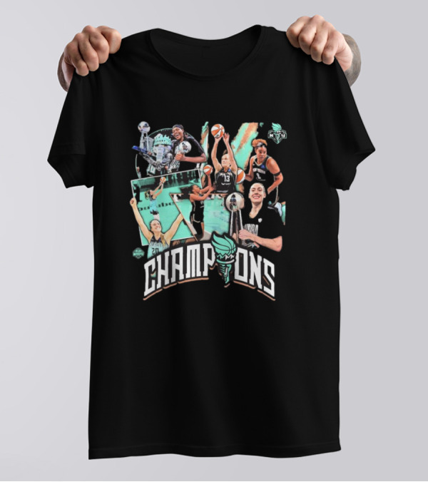 New York Liberty 2024 WNBA Champions Crossroads Stadium Essentials Players T-Shirt