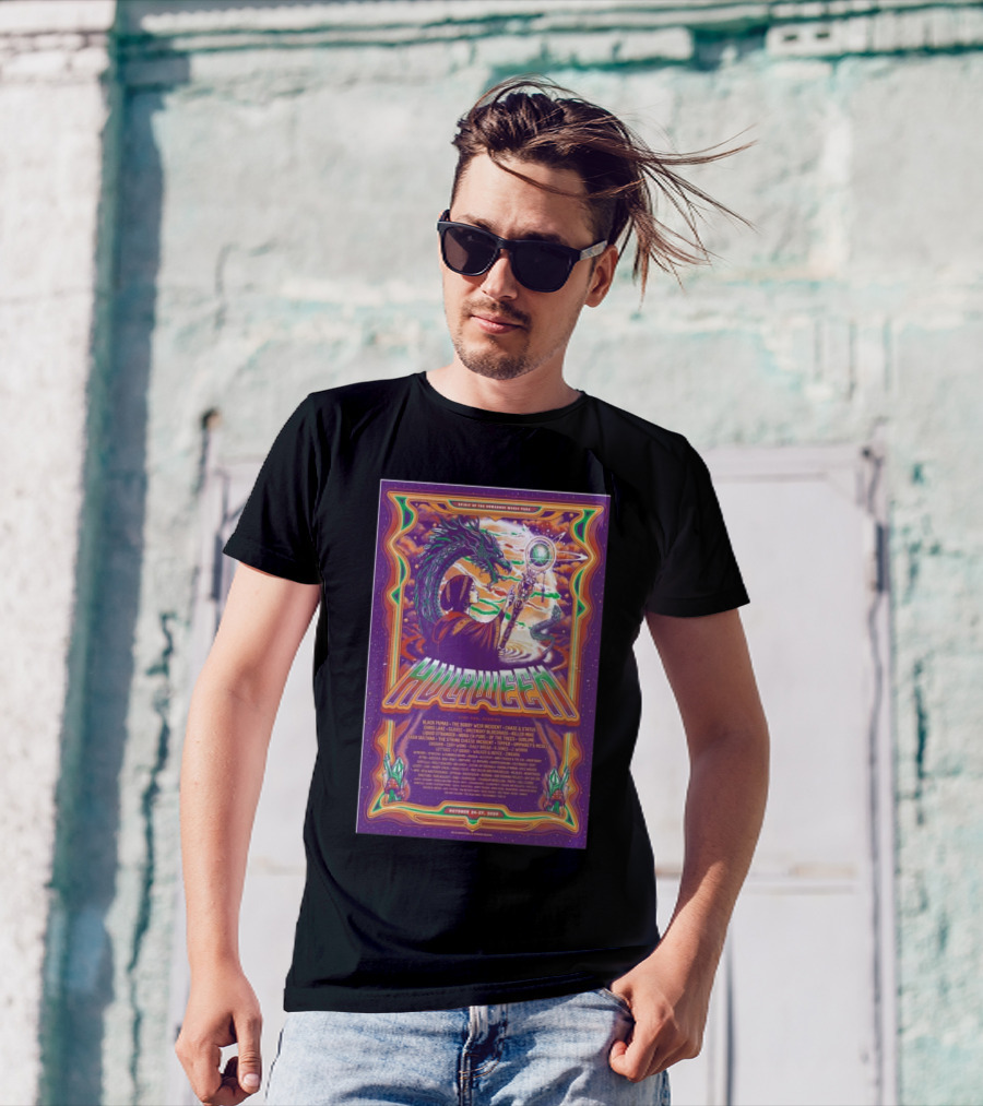 Suwannee Hulaween October 24-27 2024 Live Oak FL Spiral Dragon Festival Wizard T-Shirt