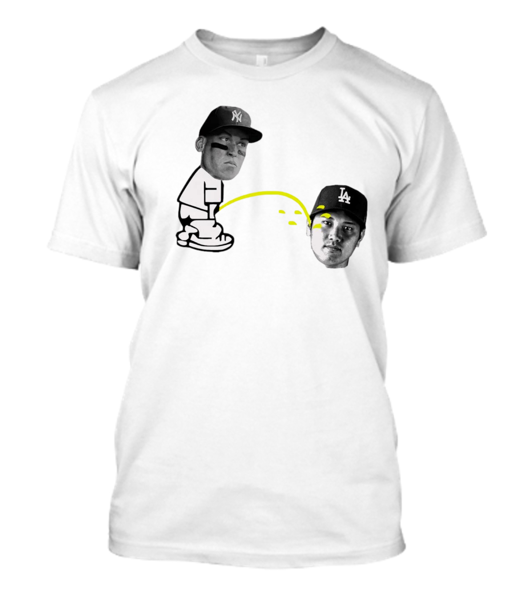 Aaron Judge New York Yankees Vs Shohei Ohtani Los Angeles Dodgers Rivalry Meme T-Shirt