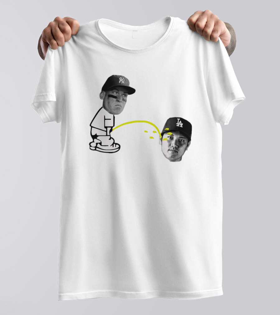 Aaron Judge New York Yankees Vs Shohei Ohtani Los Angeles Dodgers Rivalry Meme T-Shirt