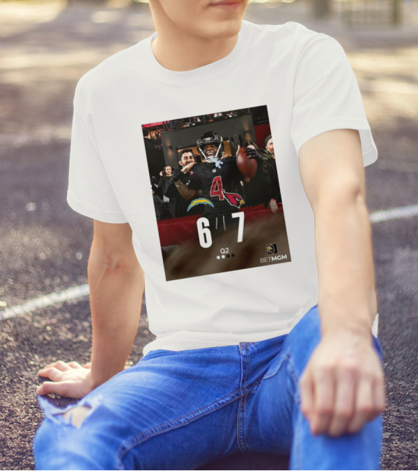 At The Half Q2 2024 Los Angeles Chargers 6 – 7 Arizona Cardinals BetMGM T-Shirt