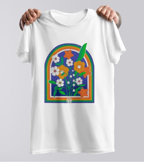Critrole Role Hope Blooms New Rainbow Floral Arch T-Shirt