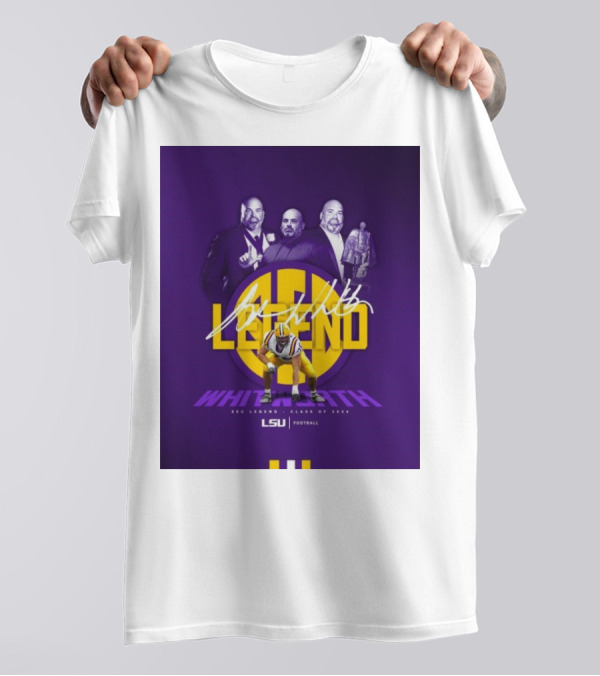 LSU Tigers Andrew Whitworth SEC Legend Class Of 2024 LSU Football Signature T-Shirt