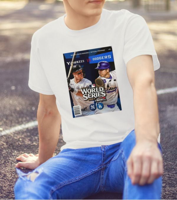 Yankees Vs Dodgers MLB World Series 2024 Official Program Capital One T-Shirt