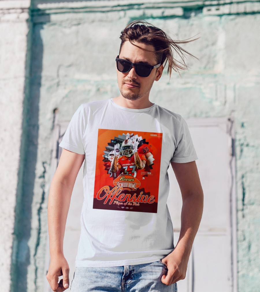 Reese’s Senior Bowl Virginia Tech Bhayshul Tuten Offensive Player Of The Week T-Shirt