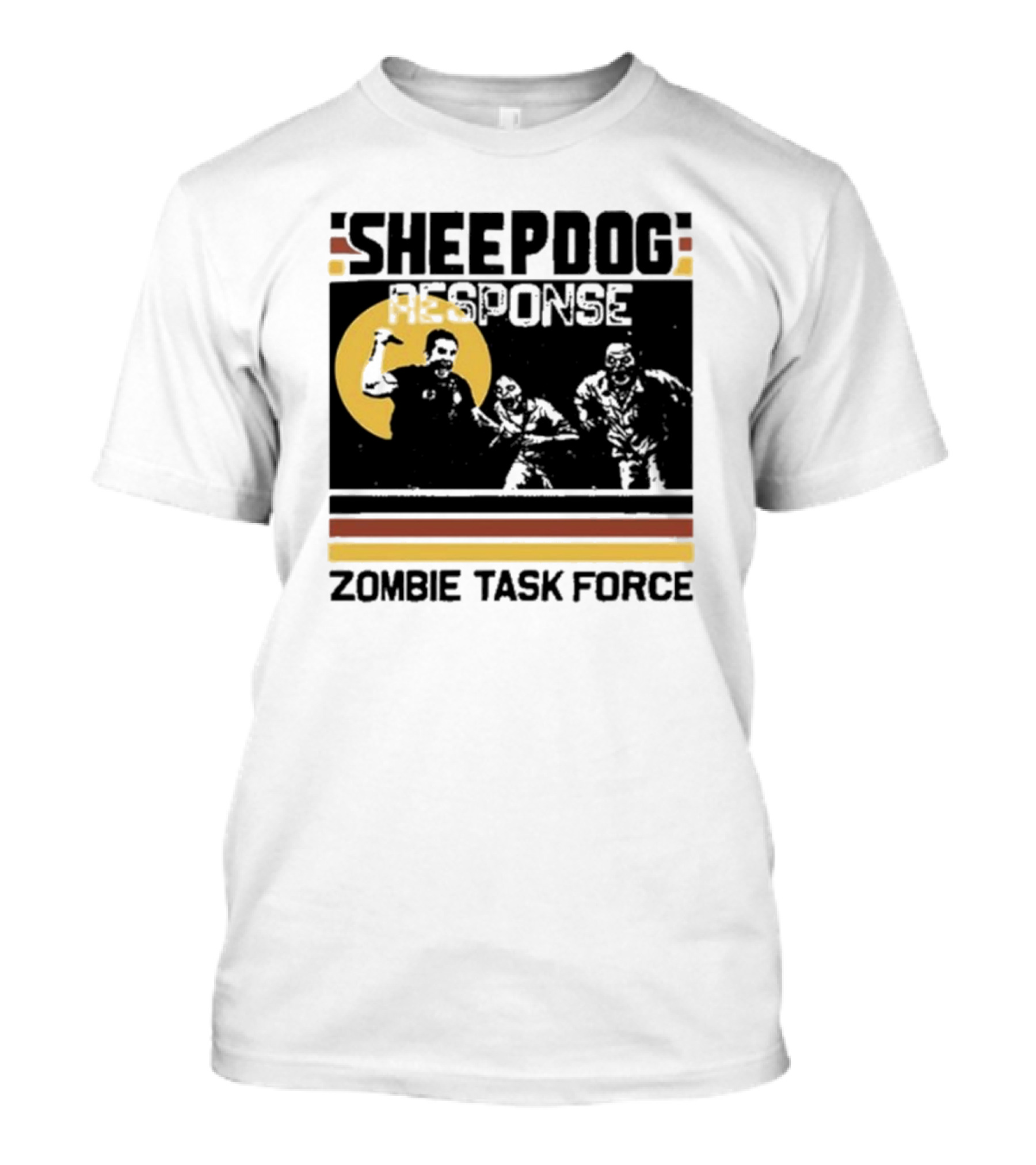 Sheepdog Response Zombie Task Force Vintage Retro Horror T-Shirt