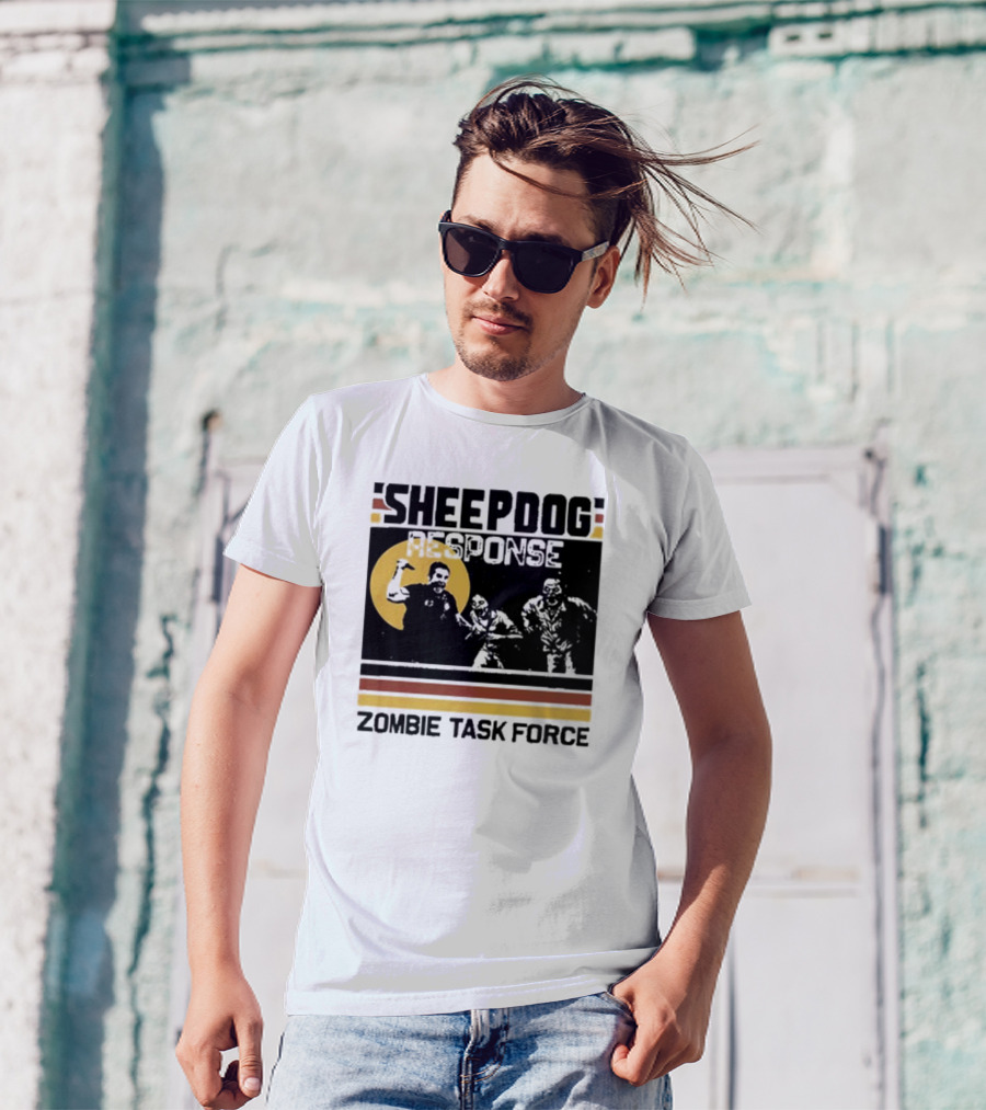 Sheepdog Response Zombie Task Force Vintage Retro Horror T-Shirt