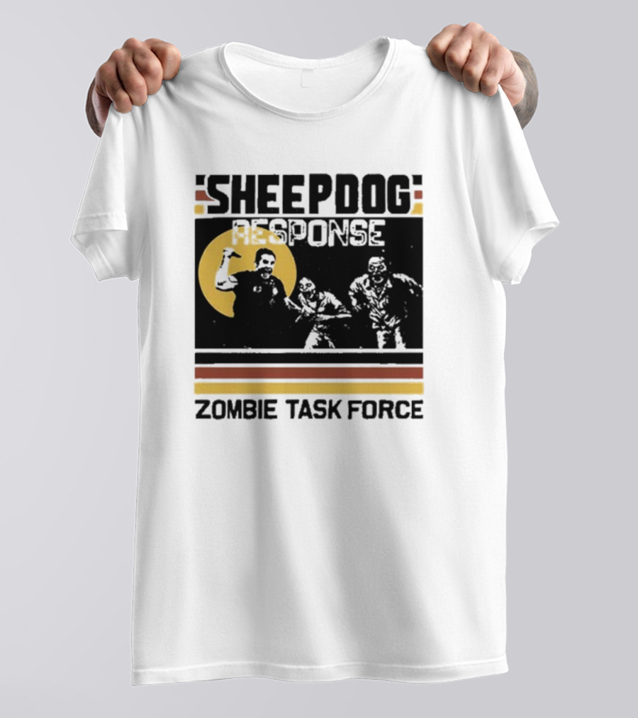 Sheepdog Response Zombie Task Force Vintage Retro Horror T-Shirt