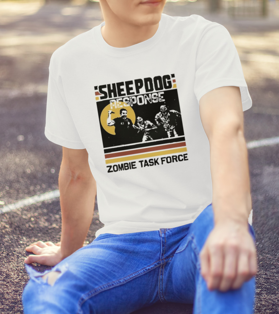 Sheepdog Response Zombie Task Force Vintage Retro Horror T-Shirt