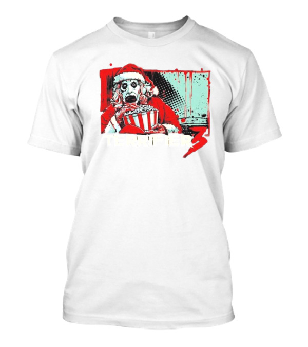 Christmas Terrifier 3 2024 Santa Clown Popcorn T-Shirt