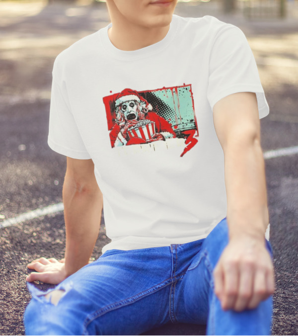 Christmas Terrifier 3 2024 Santa Clown Popcorn T-Shirt