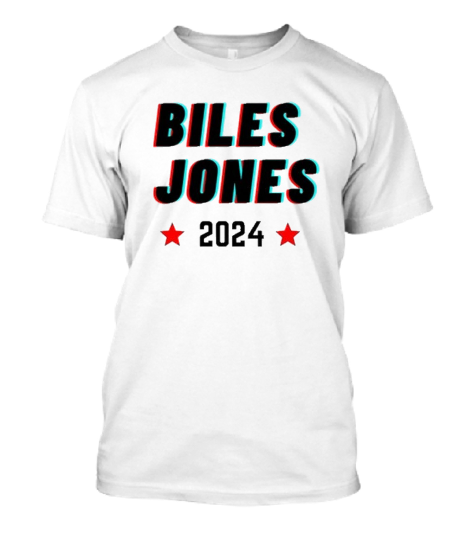 Biles Jones 2024 Nanner Wearing T-Shirt