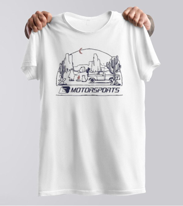 Lacey Blair LB Motorsports Desert Scene With Ghost And Truck Drawing T-Shirt