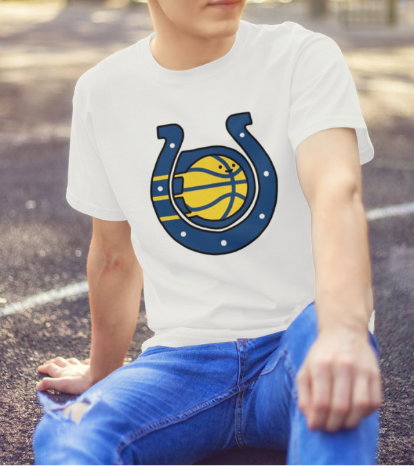 NFL X NBA Indianapolis Colts Pacers Logo Mashup Combine T-Shirt