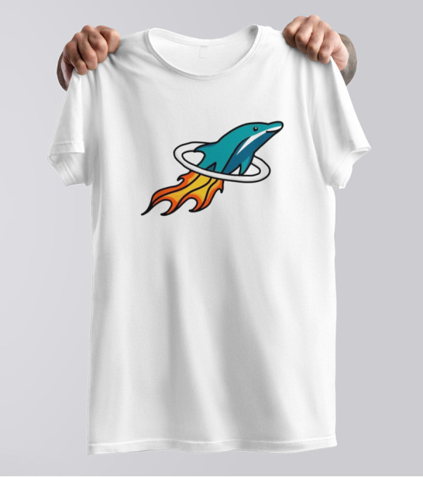Dolphins X Rockets Crossover Logo Mashup T-Shirt