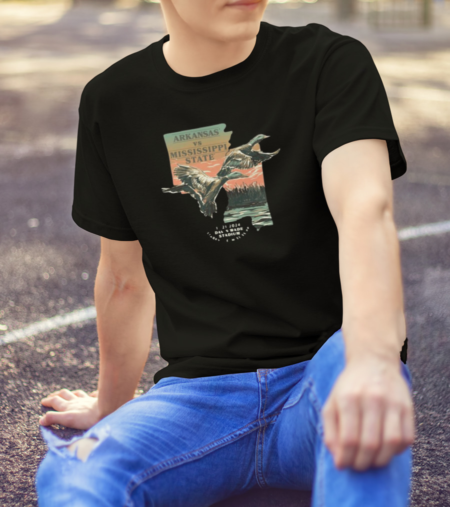 Arkansas Vs Mississippi State 11 21 2024 Davis Wade Stadium Ducks T-Shirt