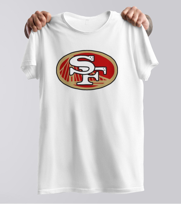 NFL X NBA San Francisco 49ers Warriors Logo Mash Combine T-Shirt