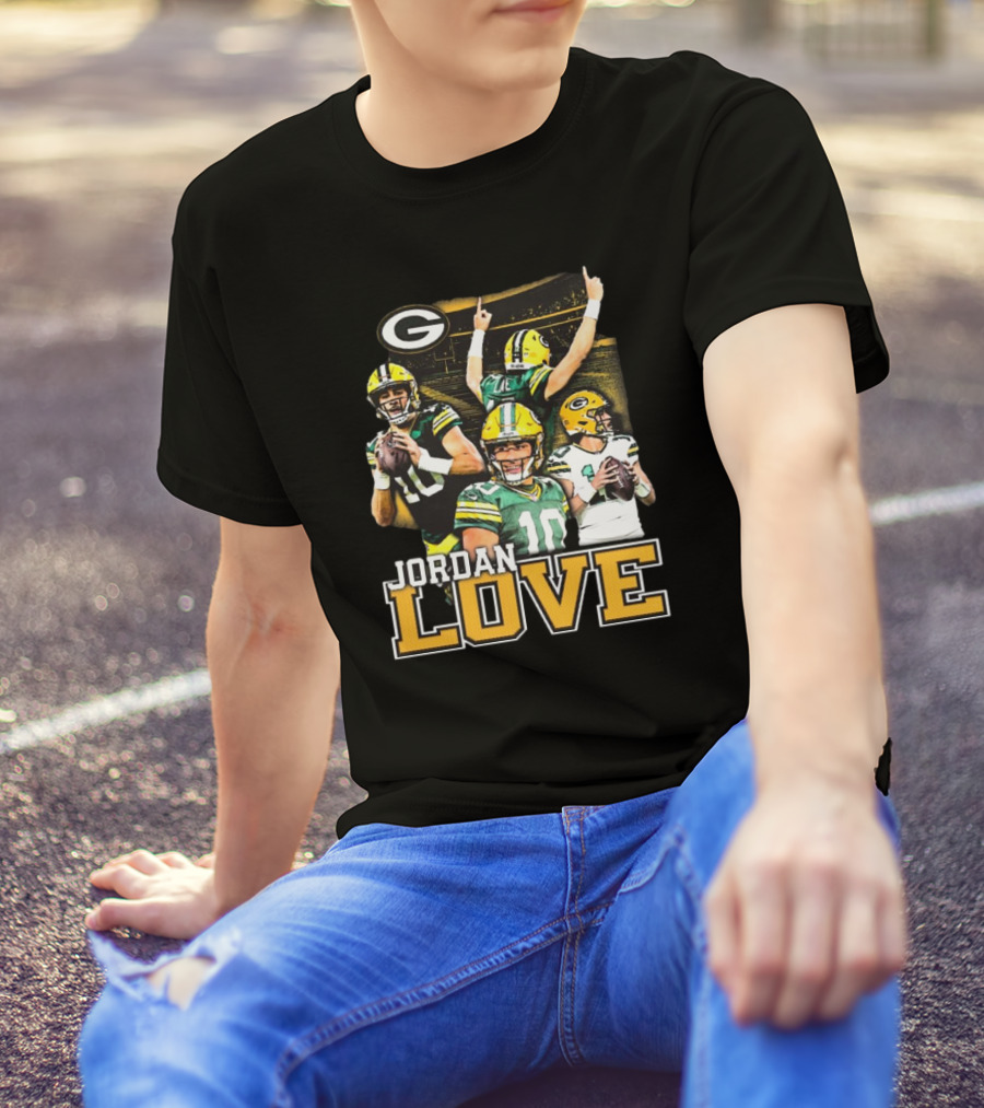 Jordan Love Green Bay Packers Player NFL Iconic Moments T-Shirt