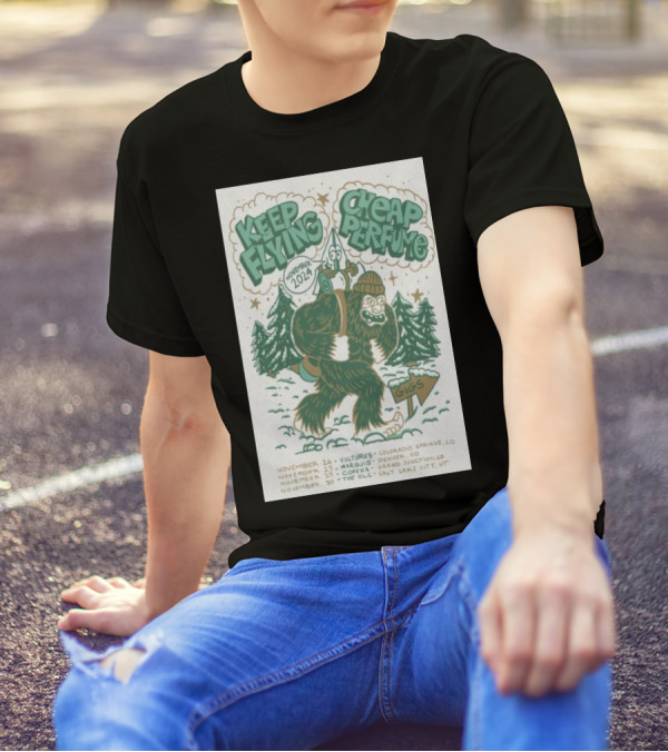 Keep Flying Cheap Perfume November 2024 Tour Vultures Marquis Coast The DLC T-Shirt