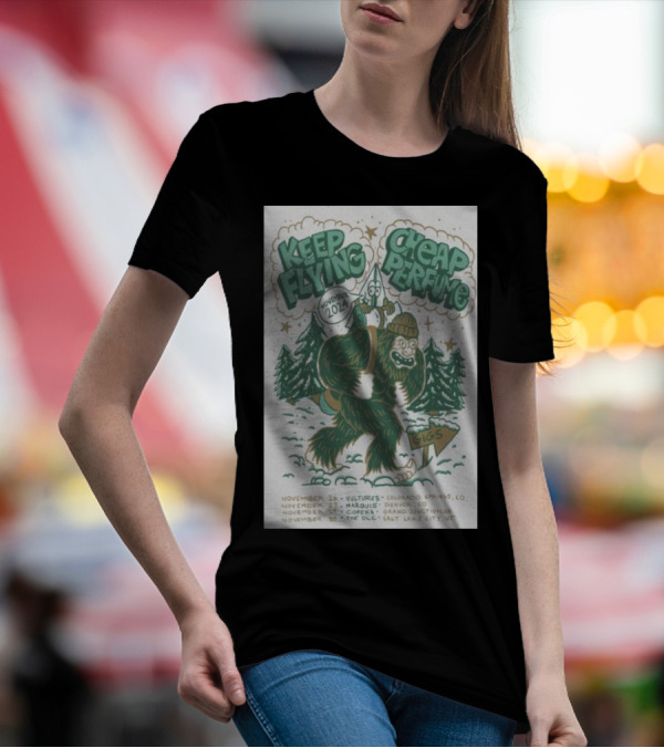 Keep Flying Cheap Perfume November 2024 Tour Vultures Marquis Coast The DLC T-Shirt