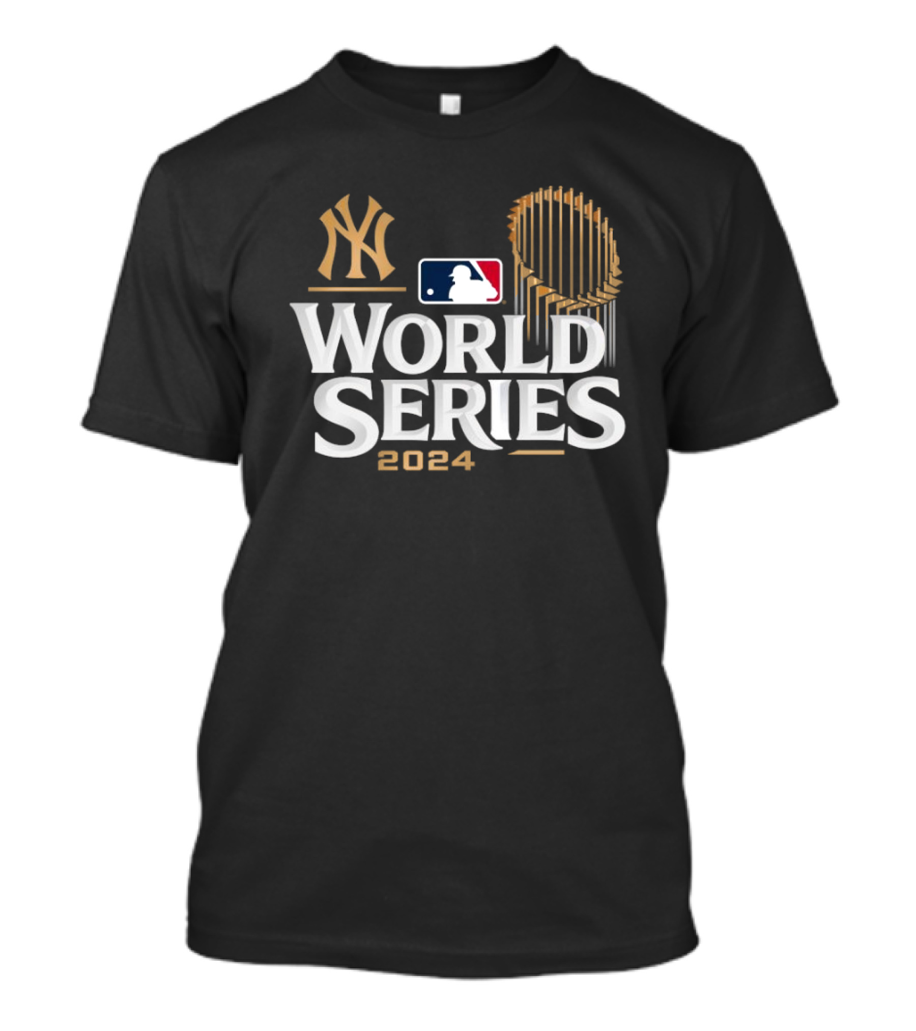 New York Yankees MLB World Series 2024 Logo MLB Trophy T-Shirt