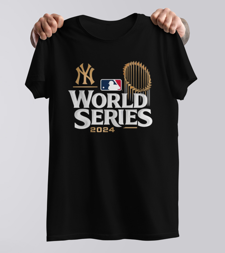 New York Yankees MLB World Series 2024 Logo MLB Trophy T-Shirt