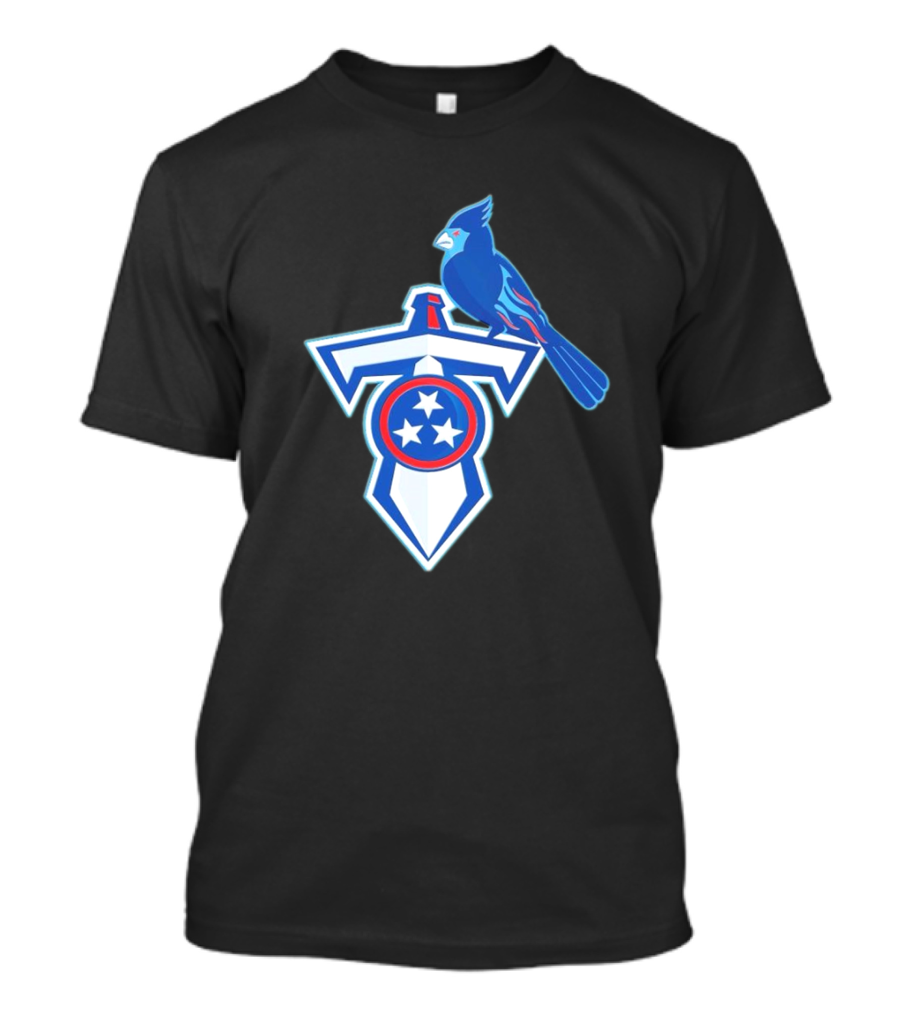 NFL X MLB Tennessee Titans St. Louis Cardinals Logo Mashup T-Shirt
