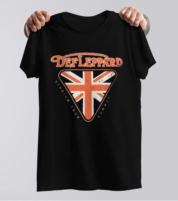 Def Leppard Union Jack Stadium Tour Summer Vintage T-Shirt