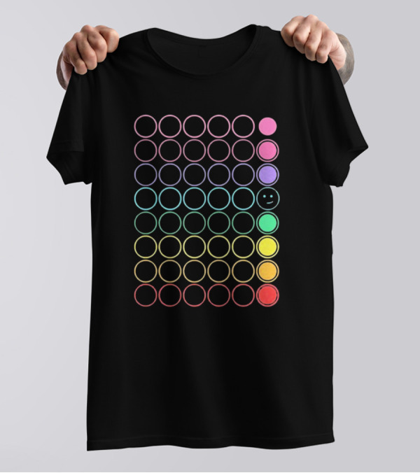 Kinda Funny Pride Rainbow Circles With Smiley T-Shirt