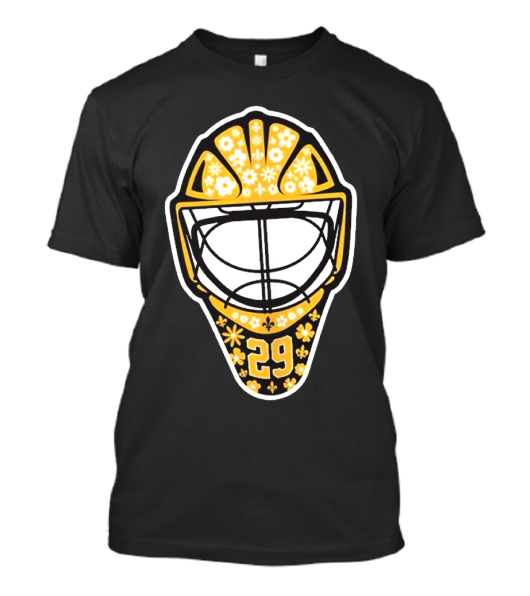 Marc-Andre Fleury 29 Pittsburgh Penguins NHL Goalie Mask Floral T-Shirt