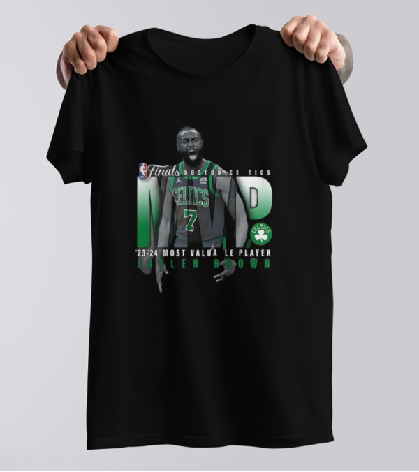 Boston Celtics 2023-2024 NBA Finals MVP Jaylen Brown Most Valuable Player T-Shirt