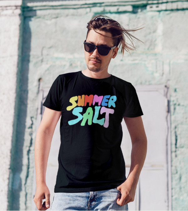 Summer Salt Colorful Rainbow Typography T-Shirt