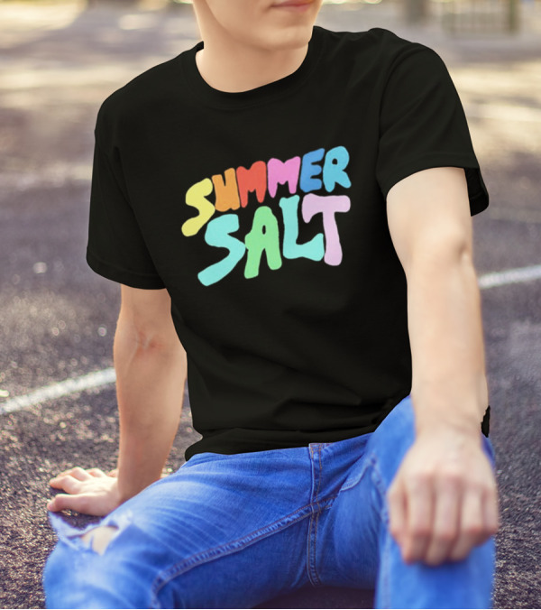 Summer Salt Colorful Rainbow Typography T-Shirt