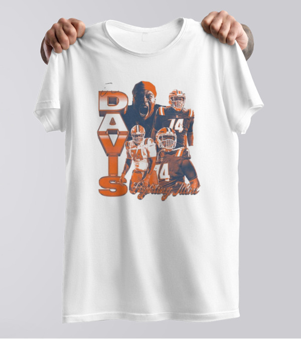 Davis Illinois Fighting Illini Week 6 74 14 T-Shirt
