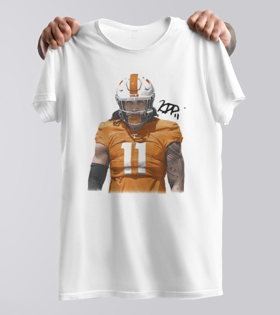 Keenan Pili Tennessee Vols NCAA Football Number 11 T-Shirt