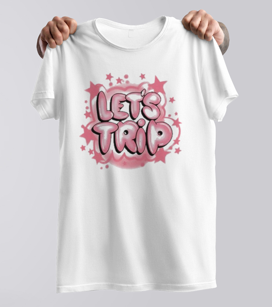 Let's Trip Airbrush Pink Starburst T-Shirt