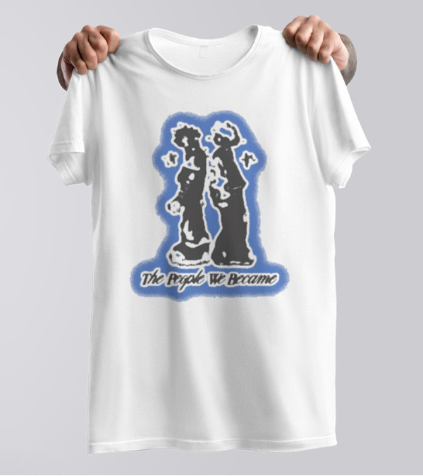 Nobigdyl. Back To Back The People We Became Iconic Figures Blue Outline T-Shirt