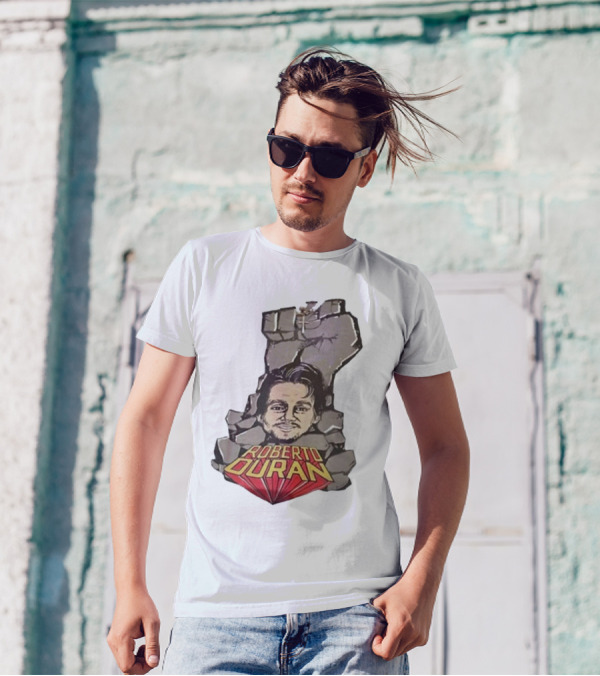 Roberto Duran Fist Breaking Through Vintage Boxing T-Shirt