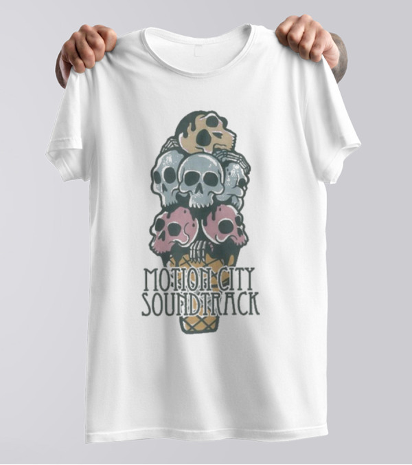 Motion City Soundtrack Skulls Ice Cream Cone T-Shirt