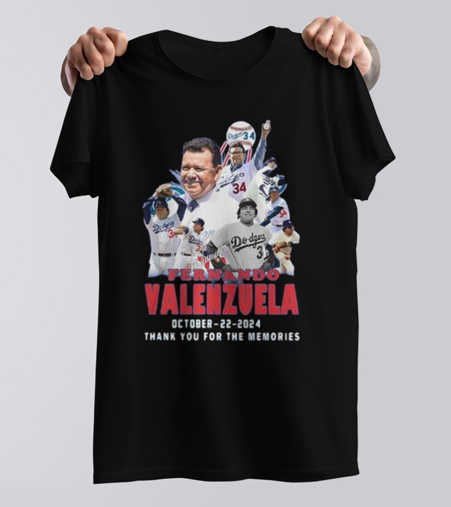 Fernando Valenzuela Los Angeles Dodgers Thank You For The Memories October 22 T-Shirt
