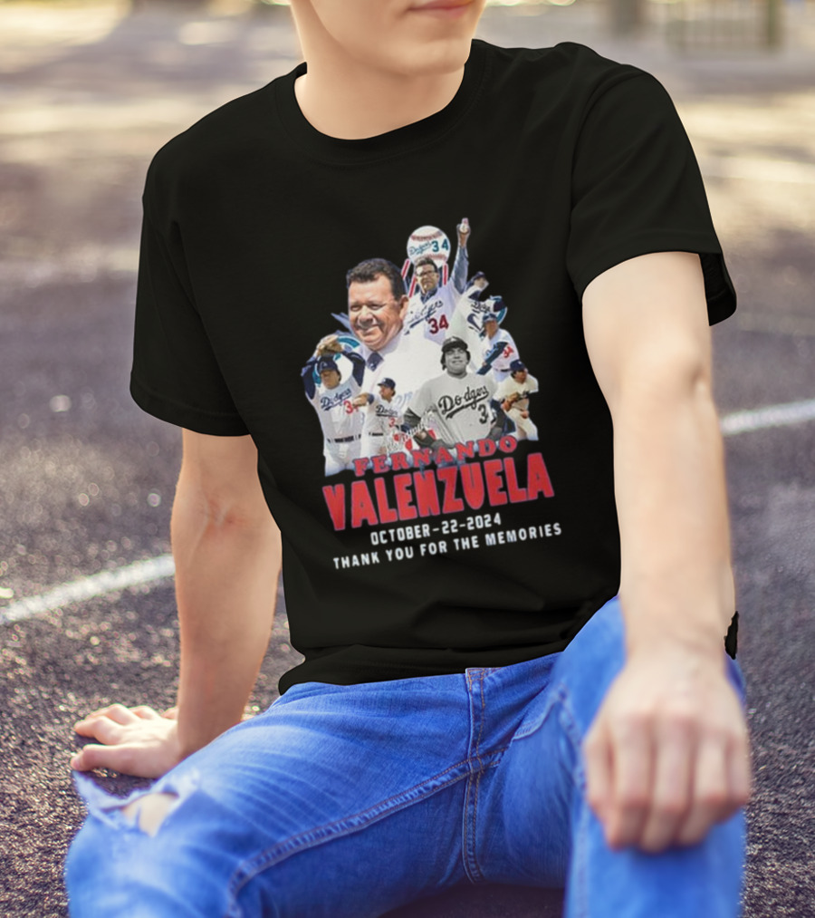 Fernando Valenzuela Los Angeles Dodgers Thank You For The Memories October 22 T-Shirt
