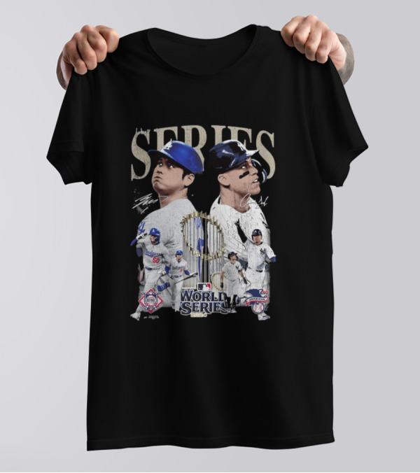 World Series 2024 Shohei Ohtani Los Angeles Dodgers Vs Aaron Judge New York Yankees MLB Signatures Vintage T-Shirt