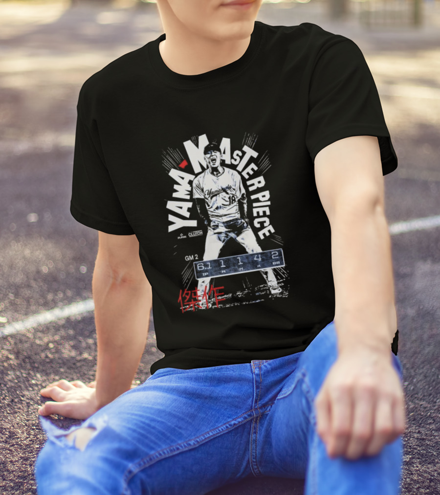 Yoshinobu Yamamoto Yama-Masterpiece GM 2 Clutch Performance 6.1 Innings 11 Strikeouts T-Shirt