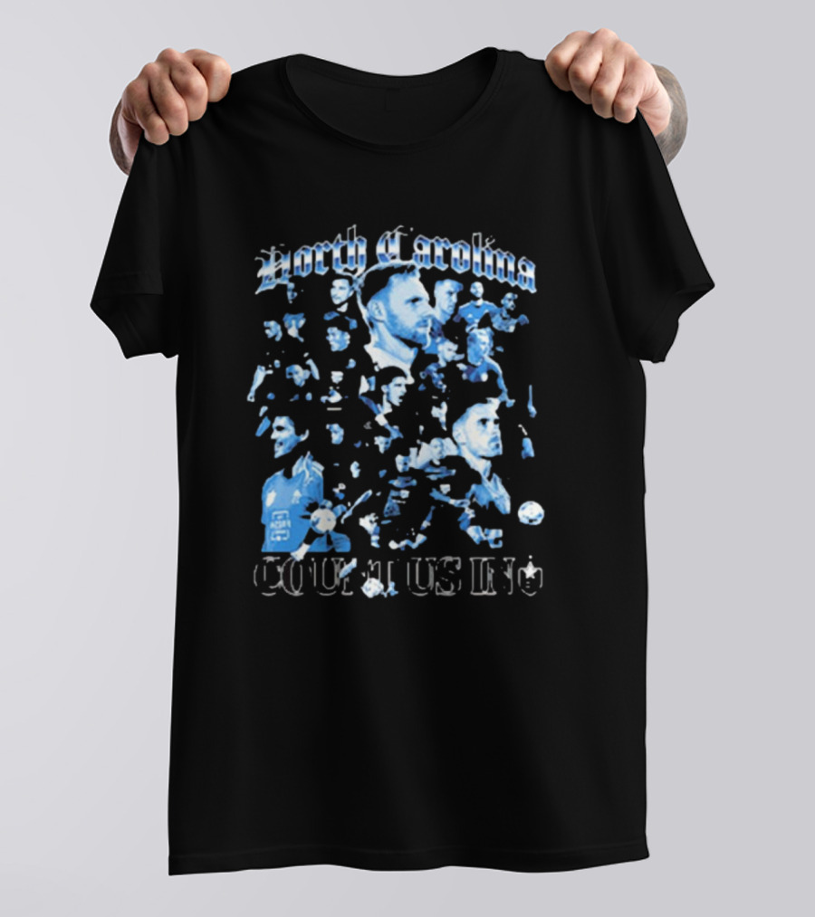 North Carolina Count Us In NCFC 2024 USL Playoffs Team Players Collage T-Shirt
