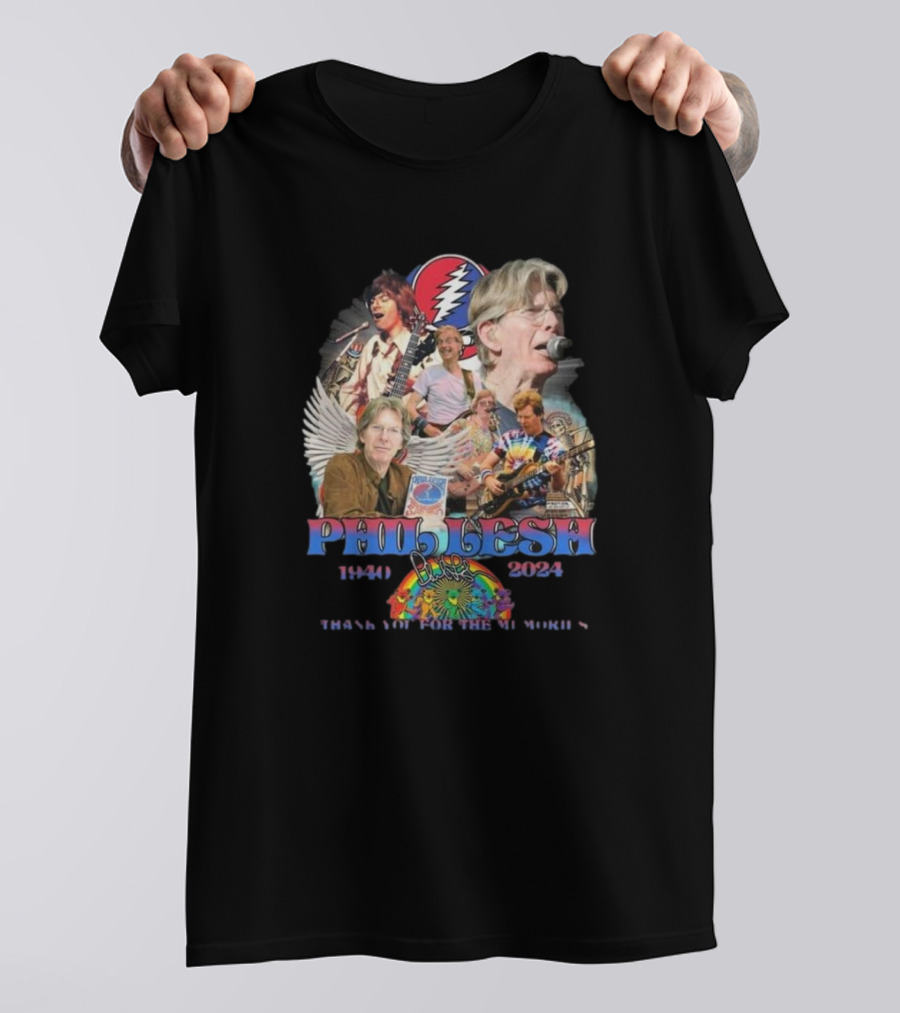 Phil Lesh Grateful Dead 1940-2024 Thank You For The Memories T-Shirt