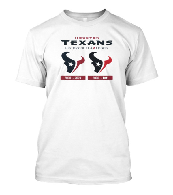 Houston Texans History Of Team Logos 2000 2024 Now T-Shirt