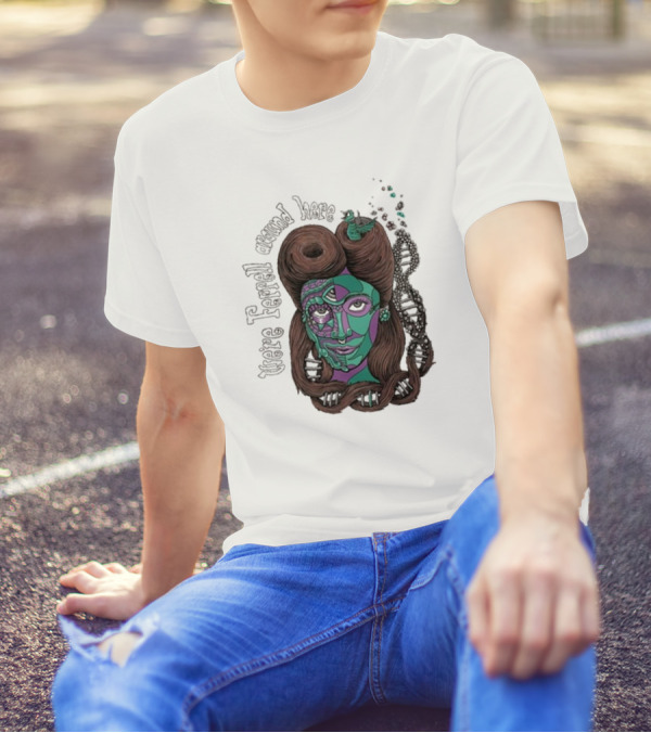 We're Ferrell Around Here Mosaic Face With Twists T-Shirt