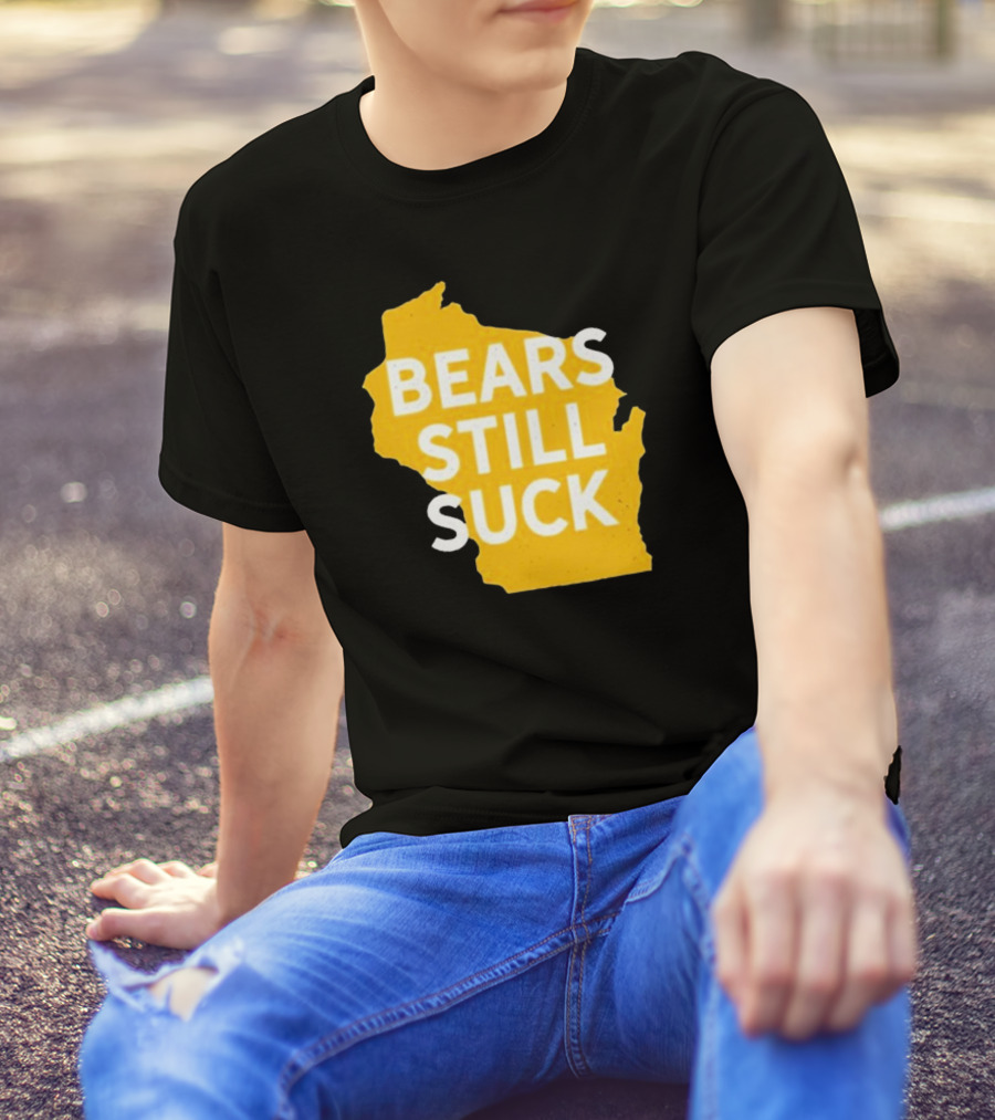 Campeche Collective Bears Still Suck 2024 Wisconsin Map T-Shirt