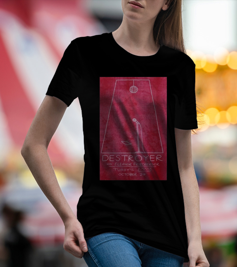 Destroyer With Eleanor Friedberger At Tubby’s October 27 Kingston NY T-Shirt