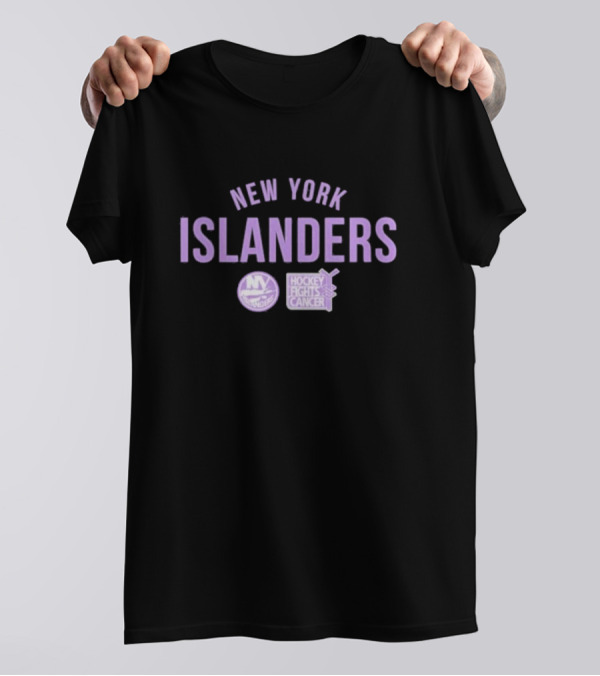 New York Islanders Hockey Fights Cancer Purple T-Shirt